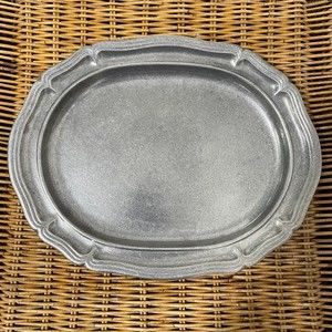 WILTON Heavy Oval Pewter Serving Platter Vintage
